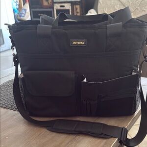 Black LaptopBag with Durable Fabric and Modern Design great for teachers